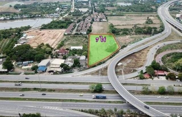 BL124 ให้เช่าและขายที่ดิน 7 ไร่ ริมถนน สาย345 ใกล้ทางลงถนนราชพฤกษ์ อยู่ติดกันกับร้านหัตถศิลป์ ปากเกร็ด นนทบุรี
