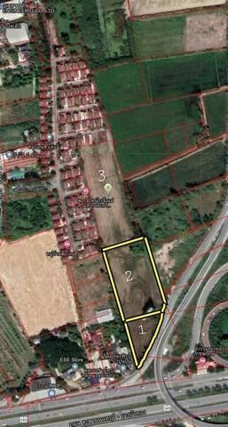 EPL-LS0248 ให้เช่าและขายที่ดิน 7 ไร่ ริมถนนสาย345 ใกล้ทางลงถนนราชพฤกษ์ ปากเกร็ด นนทบุรี หน้ากว้างประมาณ 120 ม. อยู่ติดกันกับร้านหัตถศิลป์