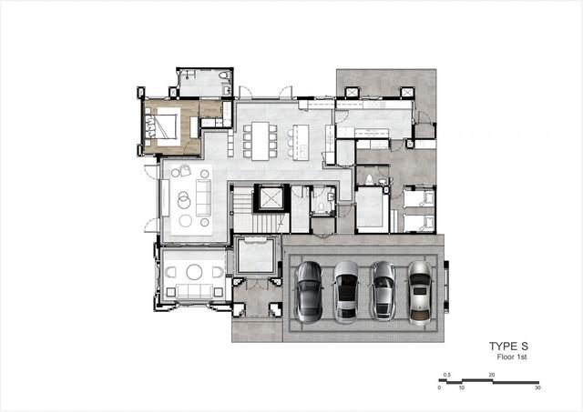 ขายบ้านเดี่ยว 3 ชั้น โครงการแซงค์ รอยัล กรุงเทพกรีฑา พร้อมลิฟท์ fully fitted