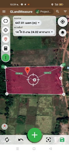 ขายที่ดินเปล่า 14-0-24 ไร่ทำเลดี อยู่ในละแวกชุมชน หน้ากว้าง 110เมตร ลึก 218 เมตร