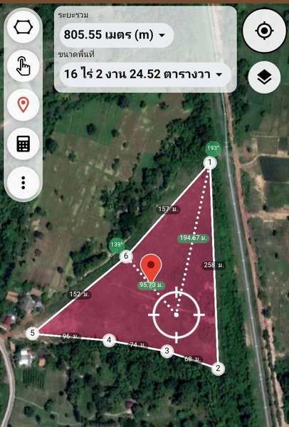 ขายที่ดินเปล่า 16-2-20 ไร่ ตำแหน่งสวย หน้ากว้าง 309 เมตร ลึก 238 เมตร   เหมาะสำหรับโครงการบ้านจัดสรร, รีสอร์ท,