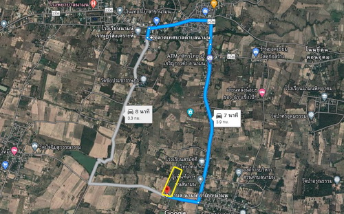 ขายที่ดิน 20 ไร่ หน้ากว้าง 78 เมตร ลึก 471 เมตร ทำเลดี ใกล้ตัวอำเภอ ติดถนนคอนกรีต