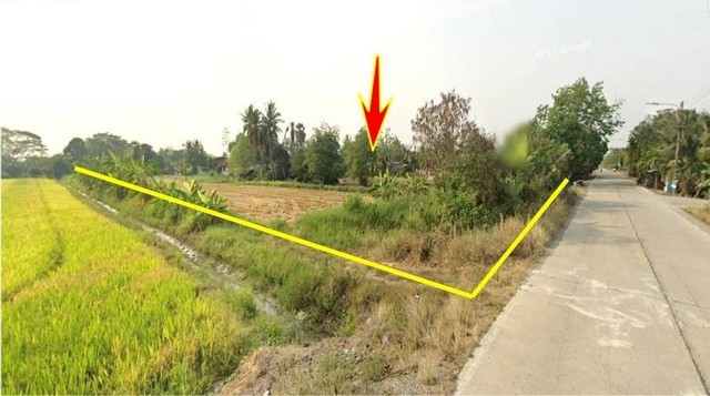 ที่ดินคลอง11 ลำลูกกา (ฝั่งตะวันออก)  3 ไร่ 227 ตร.ว ด้านหน้าติดถนน หลังติดคลอง