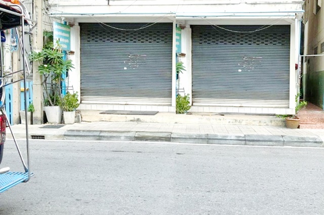 ริมถนน 44ตรว.10นอน BTS ปากน้ำ 400ม.ให้เช่า อาคารพาณิชย์ 2คูหา 4ชั้น  5น้ำ ศาลากลาง สมุทรปราการ