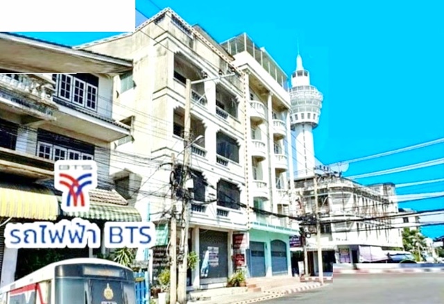 สมุทรปราการ BTS ปากน้ำ 400ม.ศาลากลาง  ริมถนน 44ตรว. 10นอน 5น้ำ ให้เช่า อาคารพาณิชย์ 2คูหา 4ชั้น  