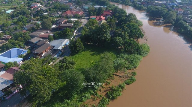 ขายที่ดินติดแม่น้ำปิงติดถนนสายหลัก อ.สารภี จ.เชียงใหม่ 