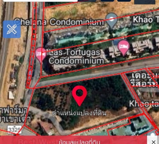 ขายที่ดิน 4 ไร่ ติดถนน  ด้านหลังติดห้วยสาธารณะ  ต.ทับใต้  อ.หัวหิน จ.ประจวบคีรีขันธ์   ZW281