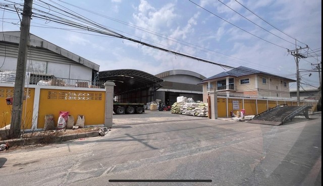 ให้เช่าโกดังโรงงานพร้อมออฟฟิศ เนื้อที่ 6 ไร่ พื้นที่โกดัง 4,300 ตารางเมตร มี รง 4 ซอยสวนส้ม หลังนิคมอุตสาหกรรมสมุทรสาคร  