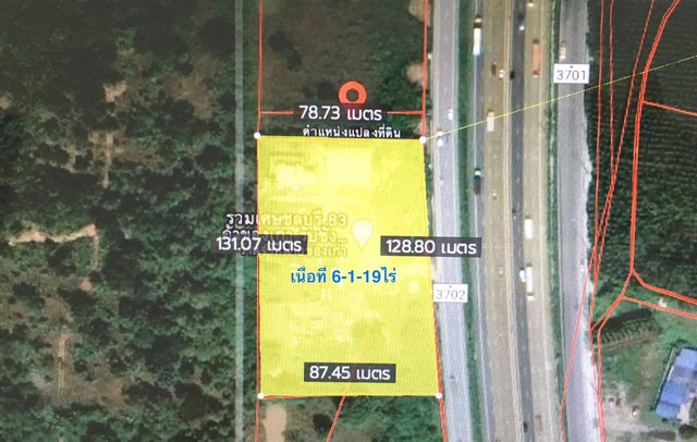 WAN390ขายที่ดินโกดัง เนื้อที่ 6 ไร่   เมืองชลบุรี  ใกล้ถนนข้าวหลามติดมอเตอร์เวย์ไปพัทยา