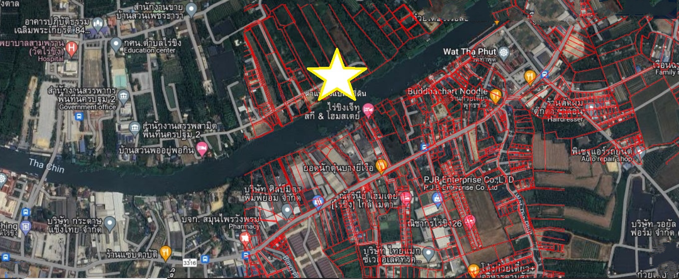 ที่ดิน - 558 Square Wah  ใกล้กับ โรงพยาบาลวัดไร่ขิง วัดไร่ขิง บ้านวังพรม เข้าออกได้หลายทาง ติดแม่น้ำท่าจีน