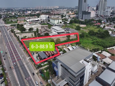 ขายที่ดินเกือบ 7 ไร่ ติดถนนเลี่ยงเมืองปากเกร็ด ตรงข้าม โฮมโปร แจ้งวัฒนะ ติดโรงเบียร์เยอรมันตะวันแดง ใกล้รถไฟฟ้าสายสีชมพู 