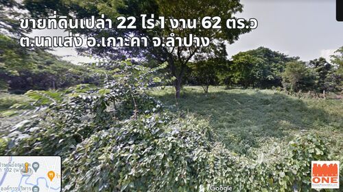 ขายที่ดินเปล่า ที่ดินเปล่า 22 ไร่ 1 งาน 62 ตร.ว. นาแส่ง – เกาะคา – ลำปาง
