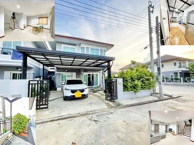 โรงเรียนเซนต์เทเรซา แม็คโคร หนองจอก เชื่อมสัมพันธ์ ให้เช่า บ้านหลังริม 46ตรว. 180ตรม. 4นอน 3น้ำ 2จอดรถ 3แอร์ 