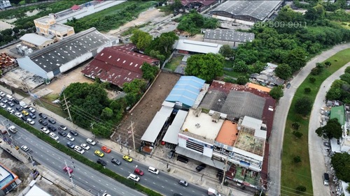 ขายที่ดิน ถมแล้ว ติดถนนใหญ่ ติวานนท์ ใกล้แยกสวนสมเด็จ ปากเกร็ด