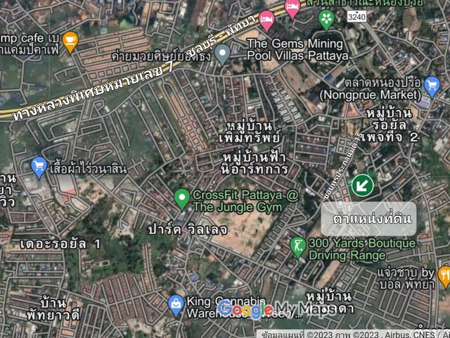 ขายที่ดินผังสีส้ม 7-2-12.1 ไร่ ซอยพรประภานิมิต 15 เมืองพัทยา อ. บางละมุง จ. ชลบุรี 