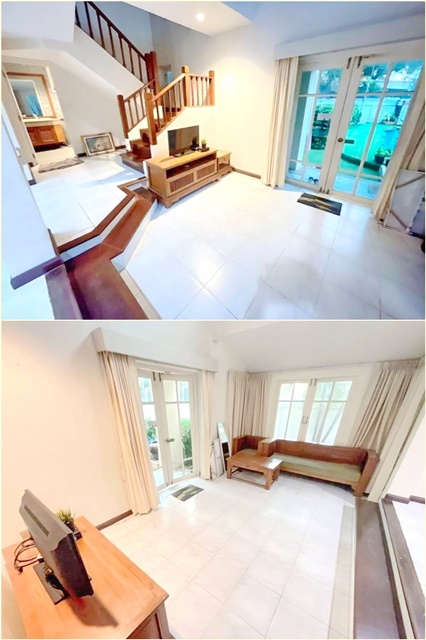 ในพัทยา เฟอร์นิเจอร์ครบ  หาดจอมเทียน 500 ม. บ้านเดี่ยว2ชั้น Pool Villa 130ตรว 3อน 3น้ำ 3จอดรถ 4แอร์
