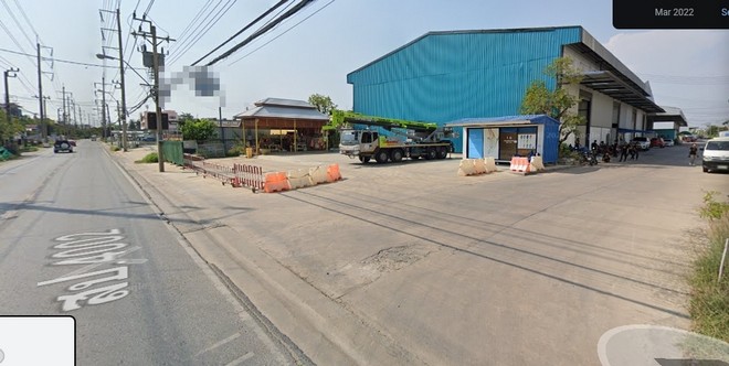 ให้เช่าโกดัง โรงงาน ย่านบางพลี พื้นที่  1,000 ตรม  ข้างหมู่บ้านสายรุ้ง ซอย ตรงข้ามหนามแดง-บางพลี46 