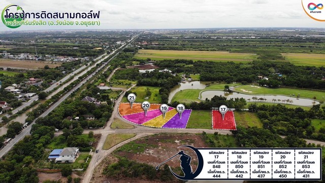 ขาย ที่ดินแปลงสวย วิวสนามกอล์ฟ Northern Rangsit Golf Club (12 แปลง)