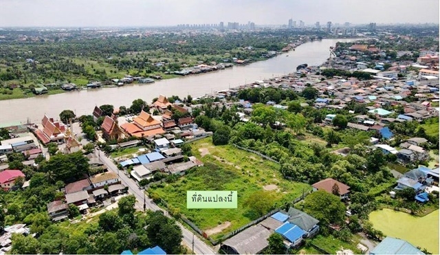 ท่าอิฐ รถไฟฟ้าสายสีม่วง ขายที่ดิน 4ไร่ 2งาน 90ตรว.ตลาดน้ำวัดแสงสิริธรรม มู่บ้านจัดสรร คอนโดมิเนียมหรู เห็นวิวแม่นํ้า โรงเรียนนนทบุรีวิทยาลัย