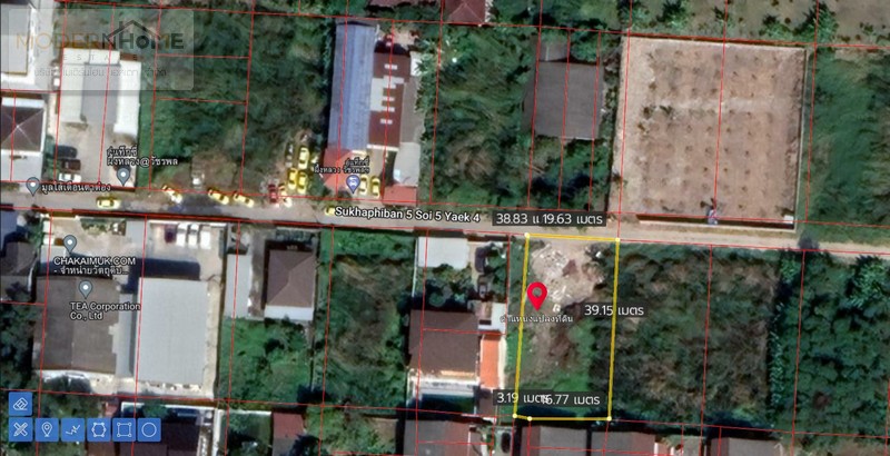 ขายที่ดินถมแล้วซอยสุขาภิบาล 5 ซอย 5 แยก 4 เนื้อที่ 199 ตร.ว. ถนนสุขาภิบาล 5  เขตบางเขน