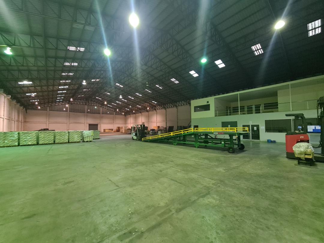 EPL-WH0569 ให้เช่าโกดัง-โรงงาน บางเสาธง สมุทรปราการ พร้อมสำนักงาน เป็นพื้นที่สีเหลือง  เนื้อที่ 786 ตรว. พื้นที่ใช้สอย 2,500 ตรม. ไฟ 3 เฟส 