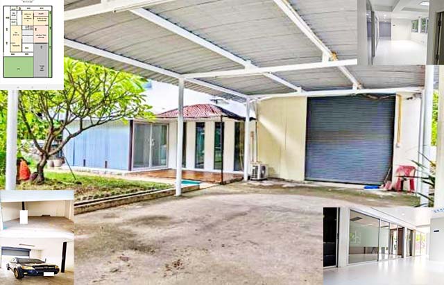 บ้านพร้อมโกดัง2ชั้น 550ตรม.ใหญ่มาก MRT สัมมากร สำนักงาน  208ตรว. 9นอน 3น้ำ 5จอดรถ 4แอร์ 