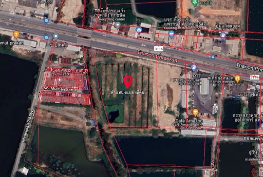 ที่ดินติดถนนแพรกษา ทำเลดี หน้ากว้าง