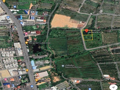 ขายที่ดิน 2 แปลง ถนนสุขประยูร ตำบลบางตีนเป็ด ฉะเชิงเทรา มีถนนคอนกรีตตัดผ่าน 1 ไร่ 3 งาน 62 ตรว.