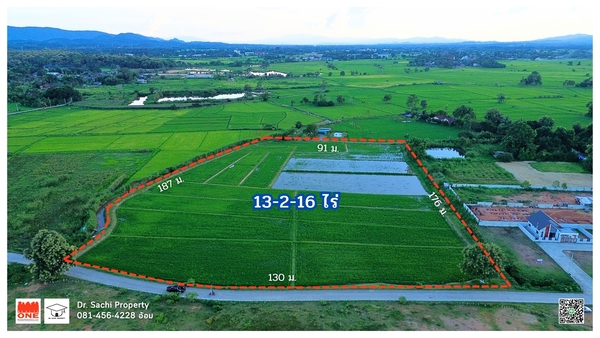 ขายที่ดินใกล้บายพาสตะวันตก 13-2-16 ไร่ บ้านสันสลี ป่าอ้อดอนชัย อ.เมือง จ.เชียงราย  