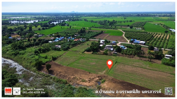 ขายที่ดินติดแม่น้ำปิง 13-3-72.4 ไร่ มีที่งอกเพิ่มเติม เกือบ 18 ไร่ ต.บ้านแดน อ.บรรพตพิสัย จ.นครสวรรค์ 