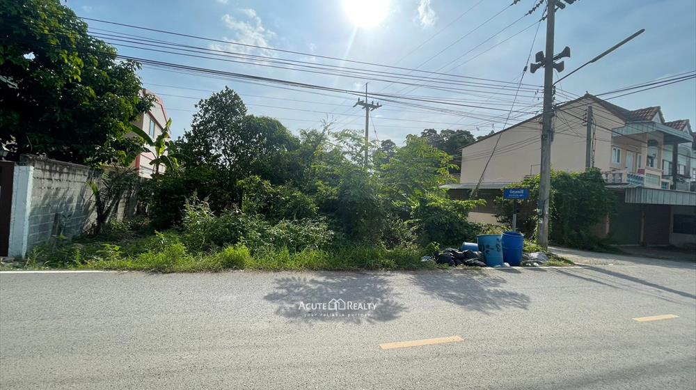ขายที่ดินเปล่า 95 ตร.ว. ซอยบึงบอน 14 รังสิต-คลอง8 ติดถนนเลียบคลอง แปลงหัวมุม ใกล้ถนนรังสิต-นครนายก