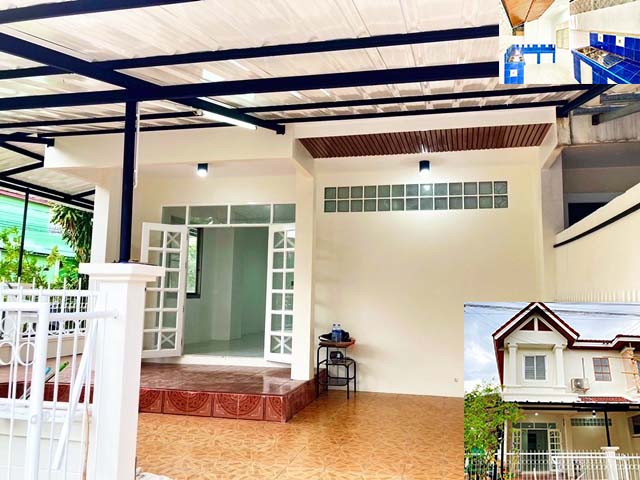 รพ.สิริเวช 32ตรว. 232ตรม.เซ็นทรัล จันทบุรี  ทาวน์เฮ้าส์2ชั้น แปลงมุม ถ.ญาณวิโรจน์  3นอน 2น้ำ 2จอดรถ