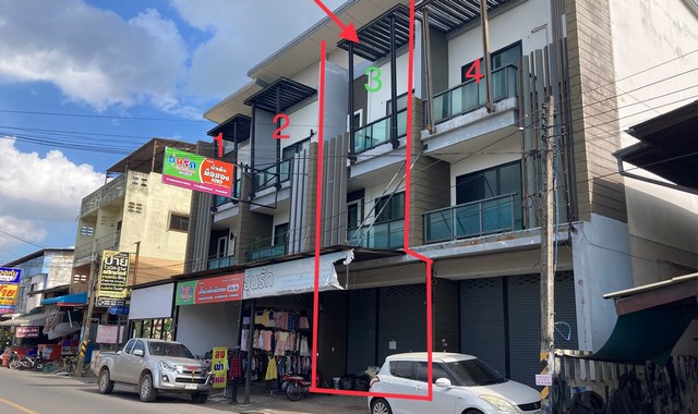 ขายอาคารพาณิชย์ใกล้ โรงพยาบาลทักษิณ อำเภอเมืองสุราษฎร์ธานี จังหวัดสุราษฎร์ธานี PKK04-06105