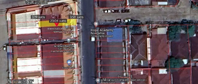 ขายอาคารพาณิชย์ 2 ชั้น หลังปทุมเทพ ใกล้ศูนย์ราชการ ทำเลธุรกิจ จ.หนองคาย    ZP082 