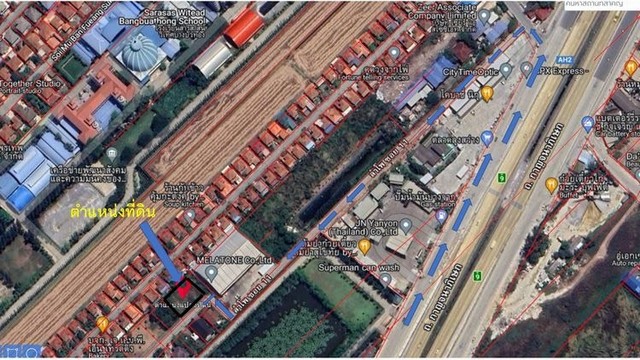 ขายที่ดินซอยลำโพ 11 ถมแล้ว  บางบัวทอง นนทบุรี ขนาด 200 ตารางวา