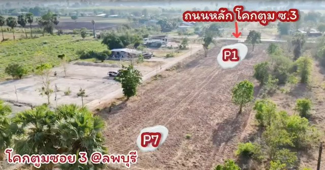 ขายที่ดินแบ่งเริ่ม 97ตรว. 288,000บาท ฟรีโอน ถนน น้ำ ไฟ โคกตูมซอย3 ต.โคกตูม อ.เมือง ลพบุรี