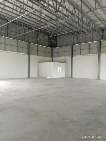 C4208 ให้เช่าโกดังพร้อมออฟฟิศพื้นที่ 394 ตรม สร้างเสร็จใหม่ ใกล้ถนนทางหลวง 345 ใกล้มอเตอร์เวย์ บางลำโพ นนทบุรี