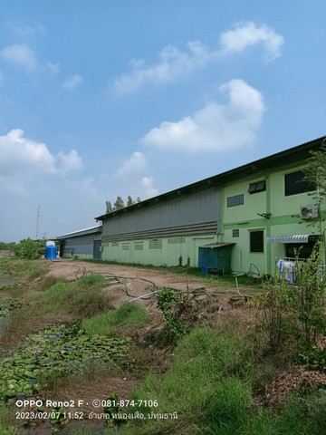 ขายโรงงานราคาถูกต่อรองได้ขายโกดังโรงงานพร้อมบ้านพักคนงานอยู่ตำบลบึงชำอ้ออำเภอหนองเสือ