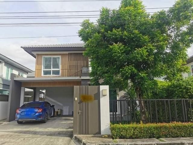 POR3596 ขายบ้าน หมู่บ้าน มัณฑนา ศรีนครินทร์-ร่มเกล้า ถ.เคหะร่มเกล้า แขวงมีนบุรี เขตมีนบุรี ต่อเติมครัว เฟอร์บางส่วน เดินทางสะดวก