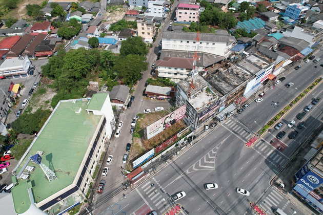 ขายที่ดินสวยมาก ทำเลดี ติดสามแยกใหญ่ ใจกลางเมืองระยอง ขนาดพื้นที่ 161.3 ตรว