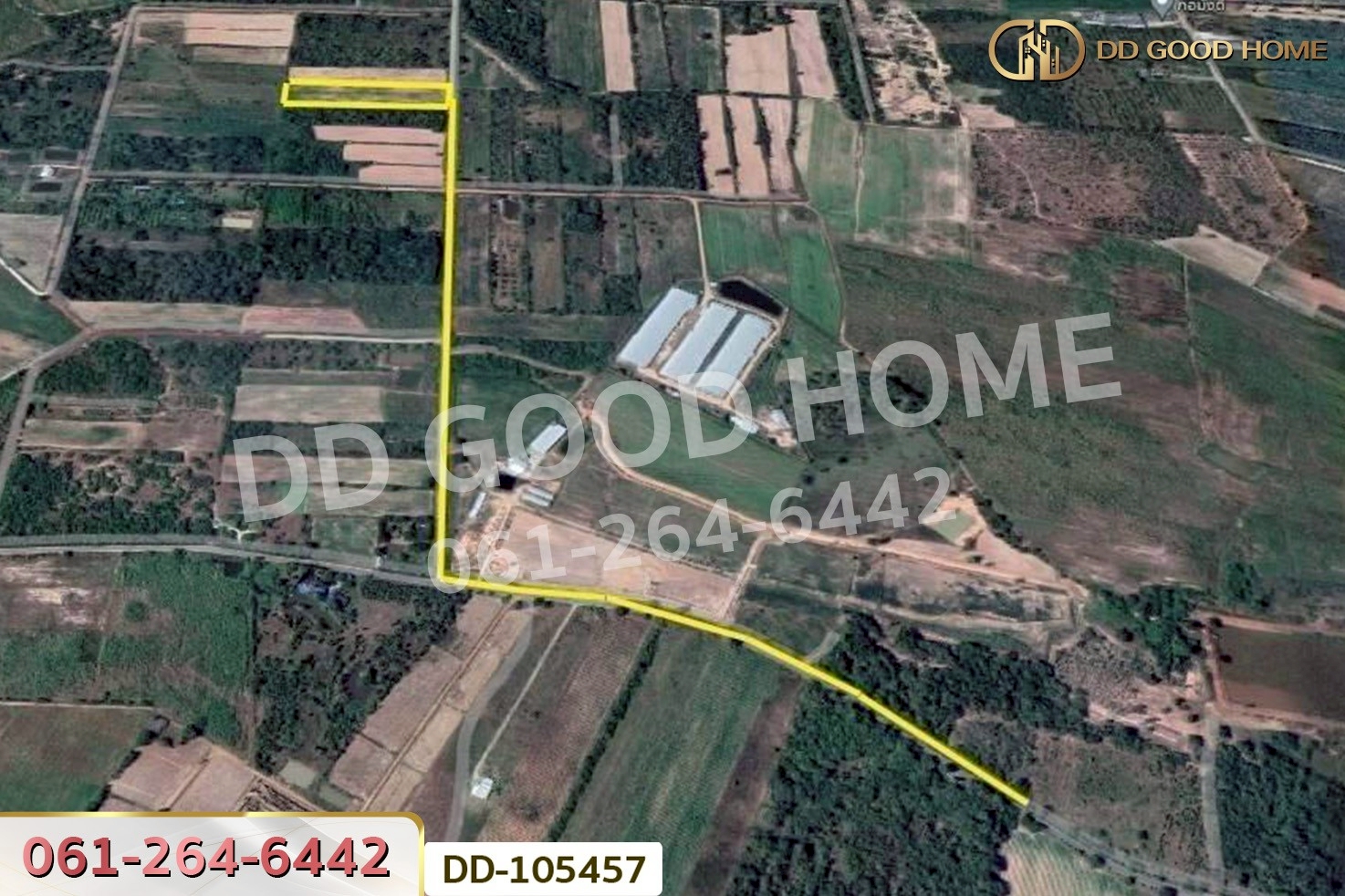 ที่ดินด่านมะขามเตี้ย 4 ไร่ 399.7 ตร.ว. กาญจนบุรี ใกล้โรงพยาบาลด่านมะขามเตี้ย DD-105457