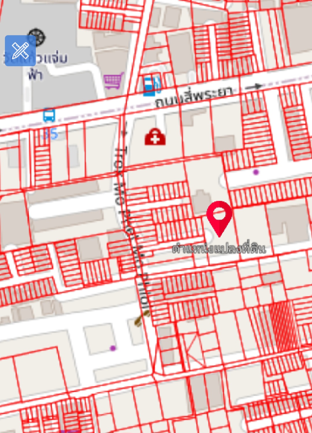 ที่ดิน 258.5 ตรว.ถนนสี่พระยา 