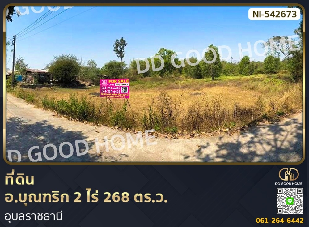 ที่ดิน อ.บุณฑริก 2 ไร่ 268 ตร.ว. อุบลราชธานี