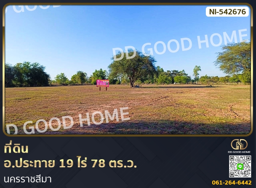 ที่ดิน อ.ประทาย 19 ไร่ 78 ตร.ว. นครราชสีมา