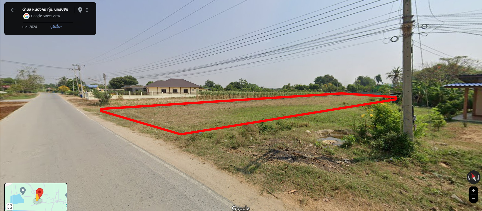  ขายที่ดิน 1 ไร่ 2 งาน 41 ตร.ว. ขาย 1.2 ล้านบาท กำแพงแสน