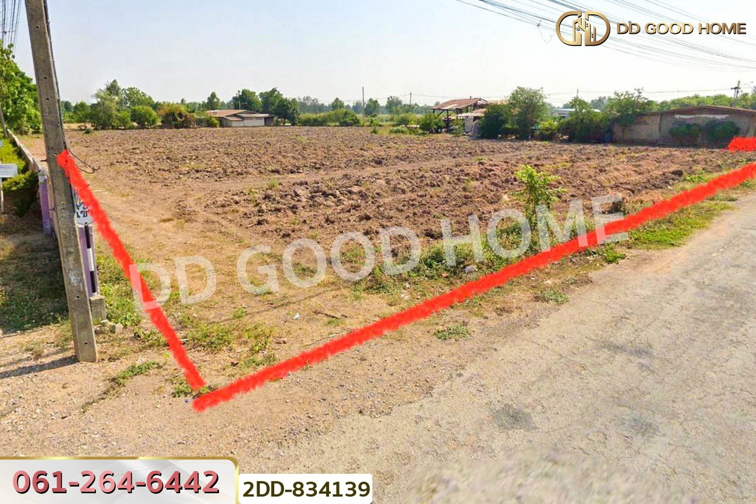 2DD-834139 ที่ดินไตรตรึงษ์ 3 ไร่ 204 ตร.ว. กำแพงเพชร ใกล้โรงเรียนบ้านดงตาจันทร์