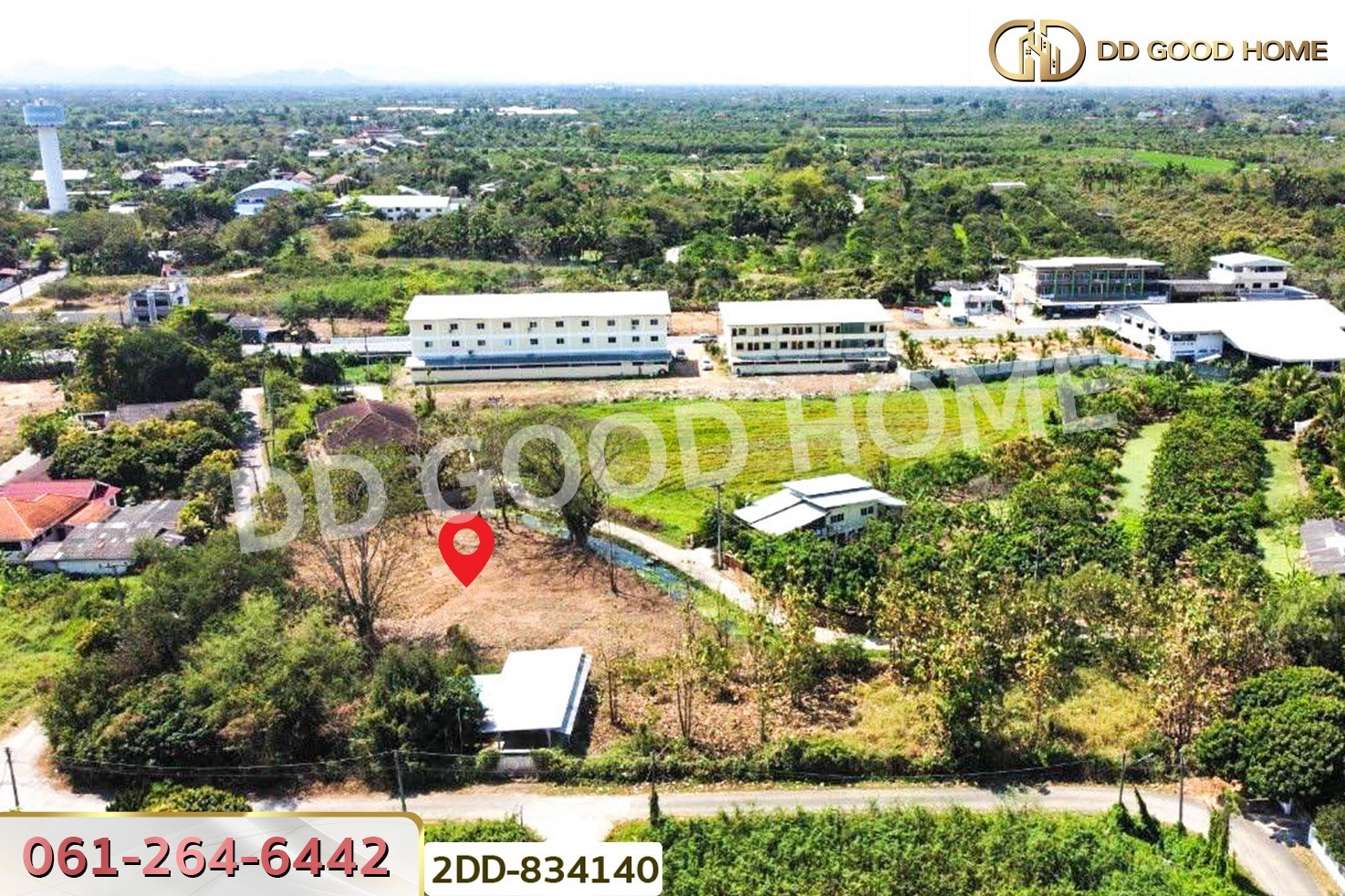 2DD-834140 ที่ดินริมปิง 1 ไร่ 17.2 ตร.ว. ลำพูน ใกล้สำนักงานเทศบาลตำบลริมปิง