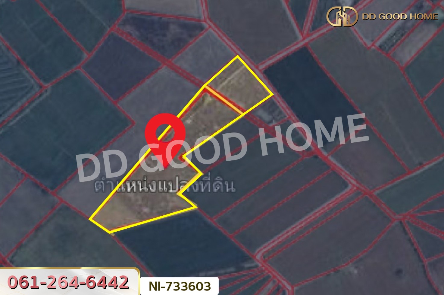 NI-733603 ที่ดินสามโก้ 14 ไร่ 84.3 ตร.ว. อ่างทอง ใกล้โรงพยาบาลสามโก้