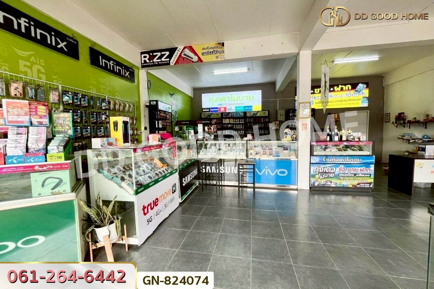 GN-824074 อาคารพาณิชย์ ทุ่งเตา ร้านโทรศัพท์ทุ่งเตาโมบาย สุราษฎร์ธานี ใกล้โลตัส