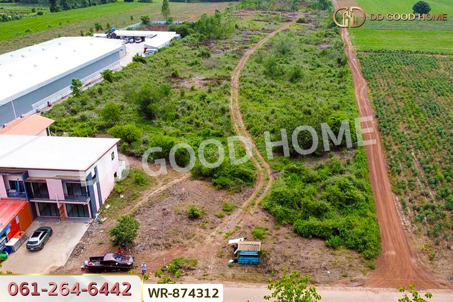 WR-874312 ที่ดินกบินทร์บุรี 17 ไร่ 74 ตร.ว. ปราจีนบุรี ใกล้สำนักงานเทศบาลตำบลเมืองเก่า